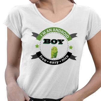 Android Women V-Neck T-Shirt | Favorety UK