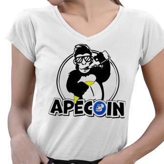 Apecoin Funny Women V-Neck T-Shirt | Favorety AU