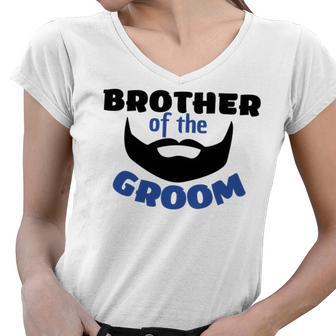 Brother Of The Groom Great Gift For The Brother Of The Awesome Groom Women V-Neck T-Shirt | Favorety