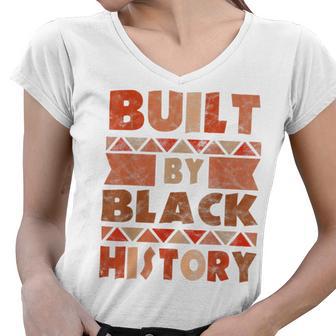 Built By Black History African American Pride Women V-Neck T-Shirt | Favorety