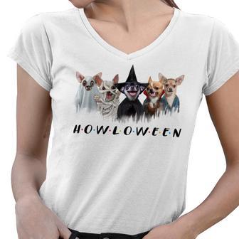 Chihuahua T Shirt Chihuahua Custom Halloween Themed Funny Dog Women V-Neck T-Shirt | Favorety UK