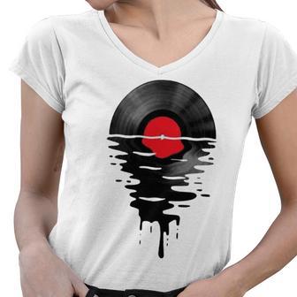 Cool Record Dj Music Women V-Neck T-Shirt | Favorety