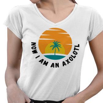 Cute Axlotl V5 Women V-Neck T-Shirt | Favorety CA