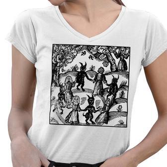 Dance With The Devil Women V-Neck T-Shirt | Favorety CA