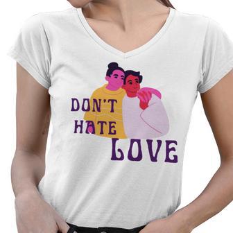 Dont Hate Love Women V-Neck T-Shirt | Favorety UK