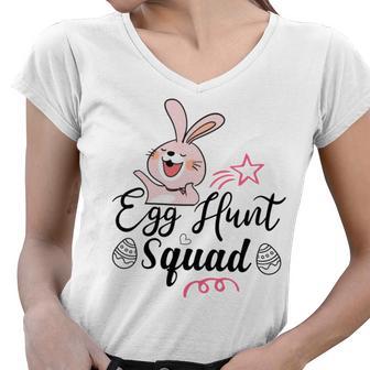 Egg Hunt Squad Women V-Neck T-Shirt | Favorety CA