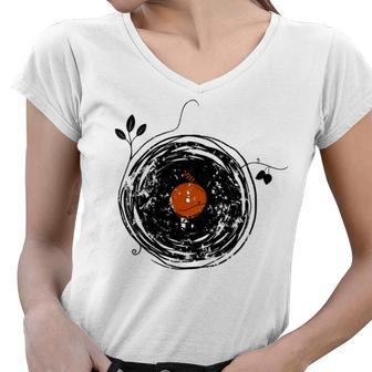 Enchanting Vinyl Records Vintage Women V-Neck T-Shirt | Favorety UK