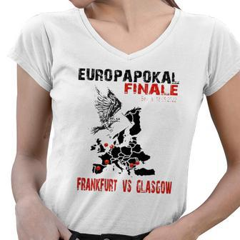 Europapokal Finale 2022 Frankfurt Vs Glasgow Women V-Neck T-Shirt | Mazezy