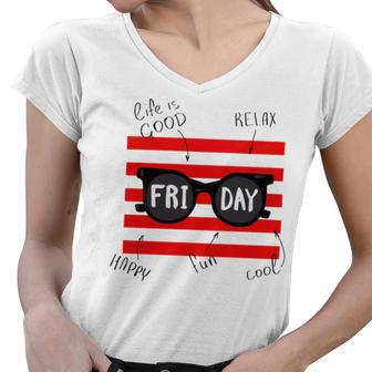 Friday With Slogans Women V-Neck T-Shirt | Favorety AU