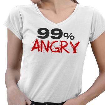 Funny 99 Angry Classic Tshirt V2 Women V-Neck T-Shirt | Favorety