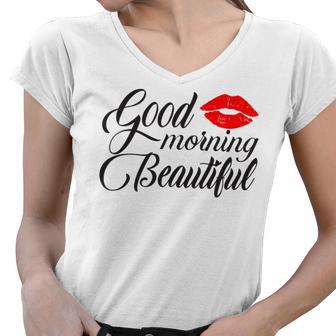 Good Morning Beautiful Women V-Neck T-Shirt | Favorety CA