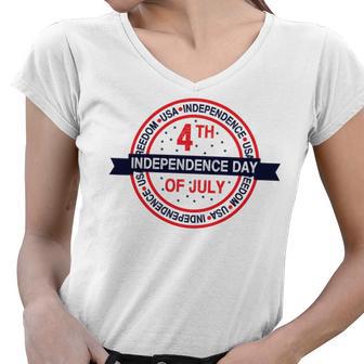 Happy 4Th Of July Usa Freedom Women V-Neck T-Shirt | Favorety UK