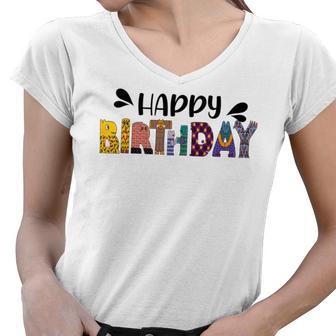 Happy Birthday V2 Women V-Neck T-Shirt | Favorety