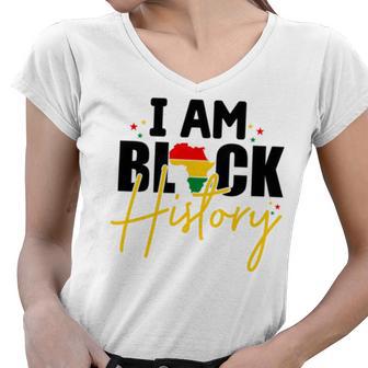 I Am Black History V2 Women V-Neck T-Shirt | Favorety DE