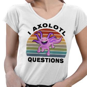 I Axlotl Questions Cute Axlotl V3 Women V-Neck T-Shirt | Favorety AU