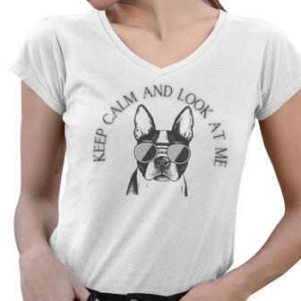 Keep Calm And Look At Me Women V-Neck T-Shirt | Favorety AU