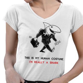 Money Shark Women V-Neck T-Shirt | Favorety CA