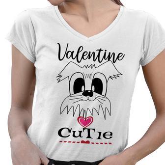 My Valentine Puppy Cutie Women V-Neck T-Shirt | Favorety AU