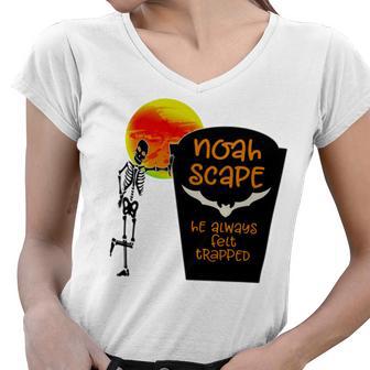 Noah Escape All Hallows Night Women V-Neck T-Shirt | Favorety