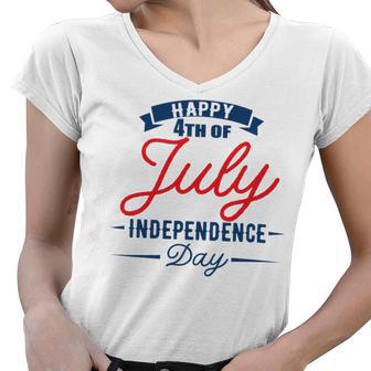 Official Happy 4Th Of July Independence Day Women V-Neck T-Shirt | Favorety