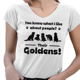 Official Professional Golden Retriever Groomer Women V-Neck T-Shirt | Favorety