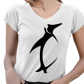 Penguin Icon Women V-Neck T-Shirt | Favorety CA