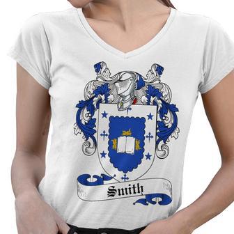 Smith Family Crest Essential T Shirt Women V-Neck T-Shirt | Seseable UK