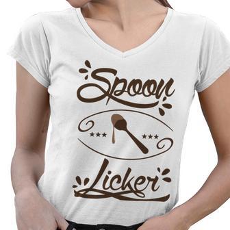 Spoon Licker 105 Trending Shirt Women V-Neck T-Shirt | Favorety