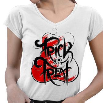 Trick Or Treat Halloween 154 Shirt Women V-Neck T-Shirt | Favorety DE