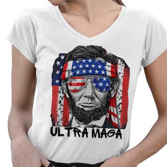 Ultra Maga And Proud Of It Essential Tshirt Women V-Neck T-Shirt | Favorety