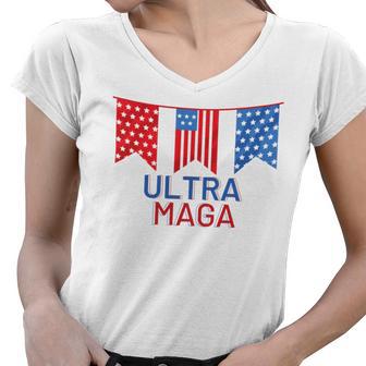 Ultra Maga And Proud Of It V13 Women V-Neck T-Shirt | Favorety