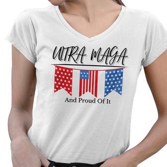 Ultra Maga And Proud Of It V15 Women V-Neck T-Shirt | Favorety UK