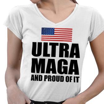 Ultra Maga And Proud Of It V8 Women V-Neck T-Shirt | Favorety CA