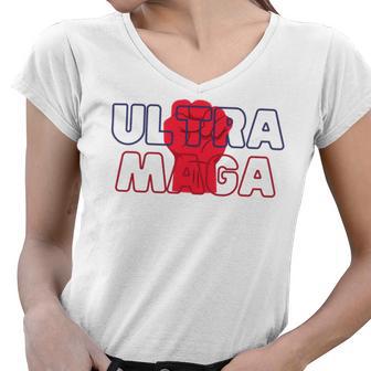 Ultra Maga V27 Women V-Neck T-Shirt | Favorety CA