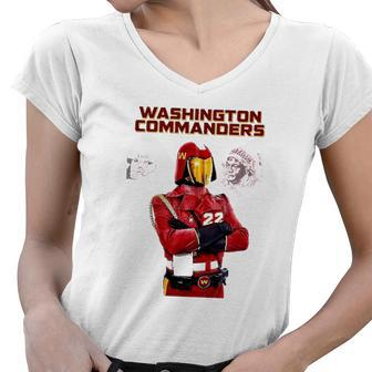 Washington Cobra Commanders Football Lovers Gifts Women V-Neck T-Shirt | Mazezy UK