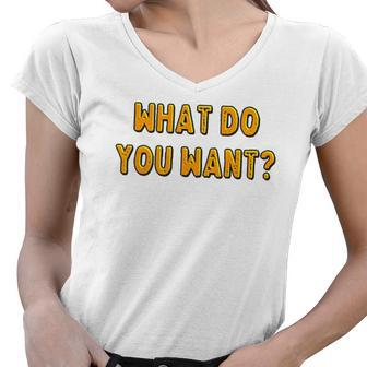 What Do You Want Gotye Fans Gift Women V-Neck T-Shirt | Mazezy