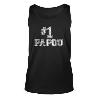 1 Papou Number One Sports Fathers Day Gift Unisex Tank Top | Mazezy