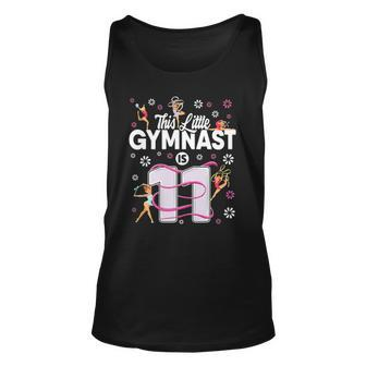 11 Years Old Gymnast 11Th Birthday Girl Tumbling Gymnastics Unisex Tank Top | Mazezy