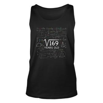 13Th Math Birthday 13 Years Old Square Root Of 169 Bday Tank Top | Mazezy