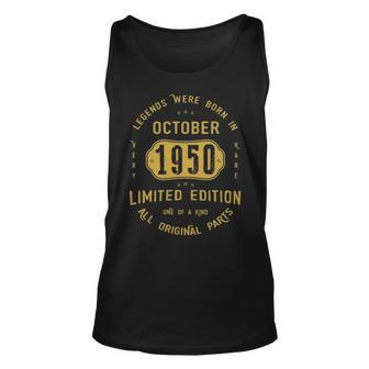 1950 October Birthday Gift 1950 October Limited Edition Unisex Tank Top - Seseable