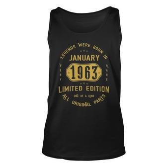 1963 January Birthday Gift 1963 January Limited Edition Unisex Tank Top - Seseable
