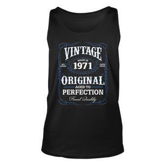 1971 Birthday 1971 Vintage Aged To Perfection Unisex Tank Top - Seseable