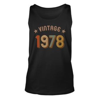 1978 Vintage - Seventies 70S Retro Birthday - Unisex Tank Top - Seseable