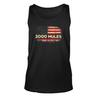 2000 Mules Pro Trump 2024 American Flag Unisex Tank Top | Mazezy