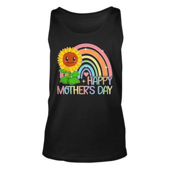 Happy Mothers Day 2022 Sunflower Rainbow Mom Grandma Women  Unisex Tank Top