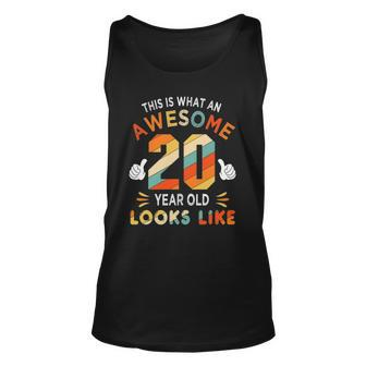 20Th Birthday Gifts For 20 Years Old Awesome Looks Like Unisex Tank Top | Mazezy