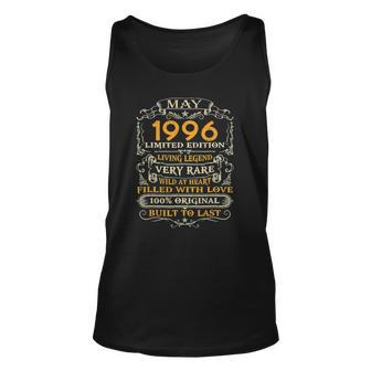 26Th Birthday 26 Years Old Retro Vintage May 1996 Birthday Party Tank Top | Mazezy