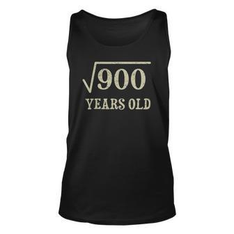 30 Years Old 30Th Birthday Give Idea Square Root Of 900 Vintage Birthday Tank Top | Mazezy