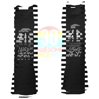 30Th Birthday Vintage Retro 30 Years Old Awesome Since 1992 Tank Top | Mazezy