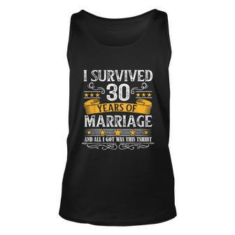 30Th Wedding Anniversary Couples Husband Wife 30 Years V2 Unisex Tank Top - Monsterry DE